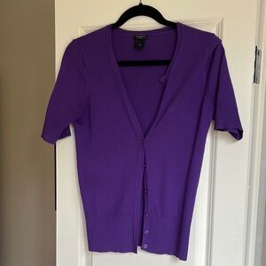 Ann Taylor Purple Cardigan Sweater